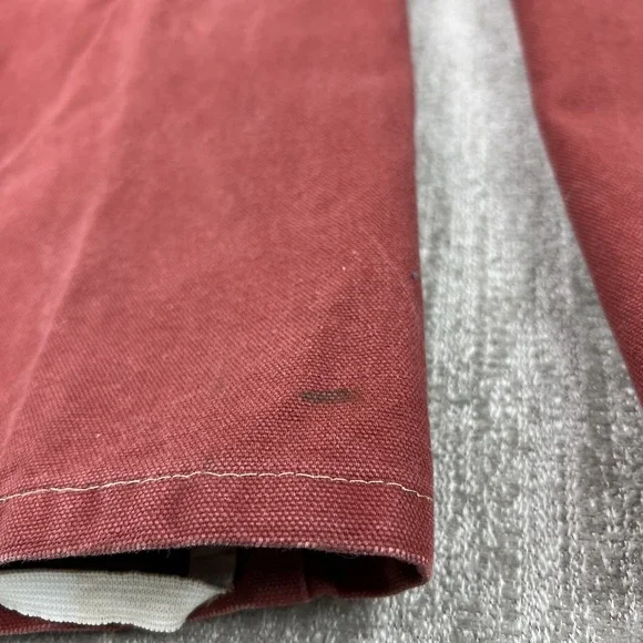 Vintage 60s Cactus Concha's Canvas Buckle Back Pants 38x30 Cowboy Crimson Red
